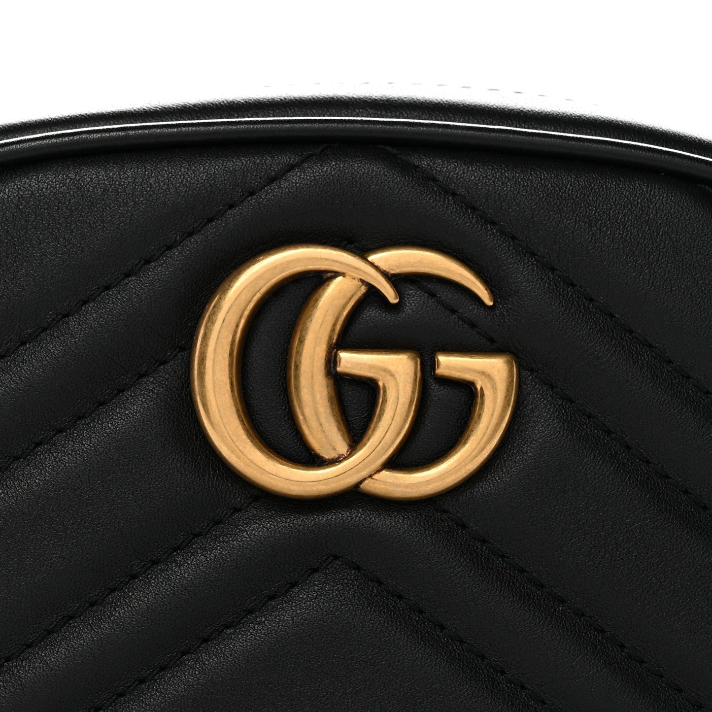 Calfskin Matelasse GG Marmont Belt Bag 95 38 Black