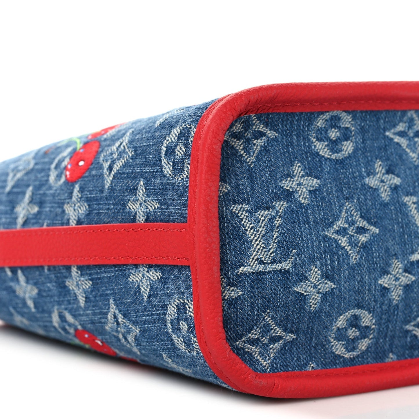LV X TM Monogram Denim Cerises Neverfull Inside Out BB