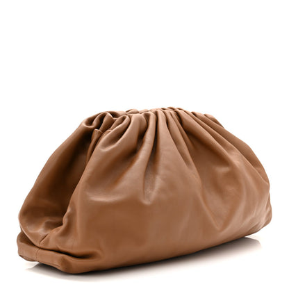Smooth Butter Calf The Pouch Oversized Clutch Cammello