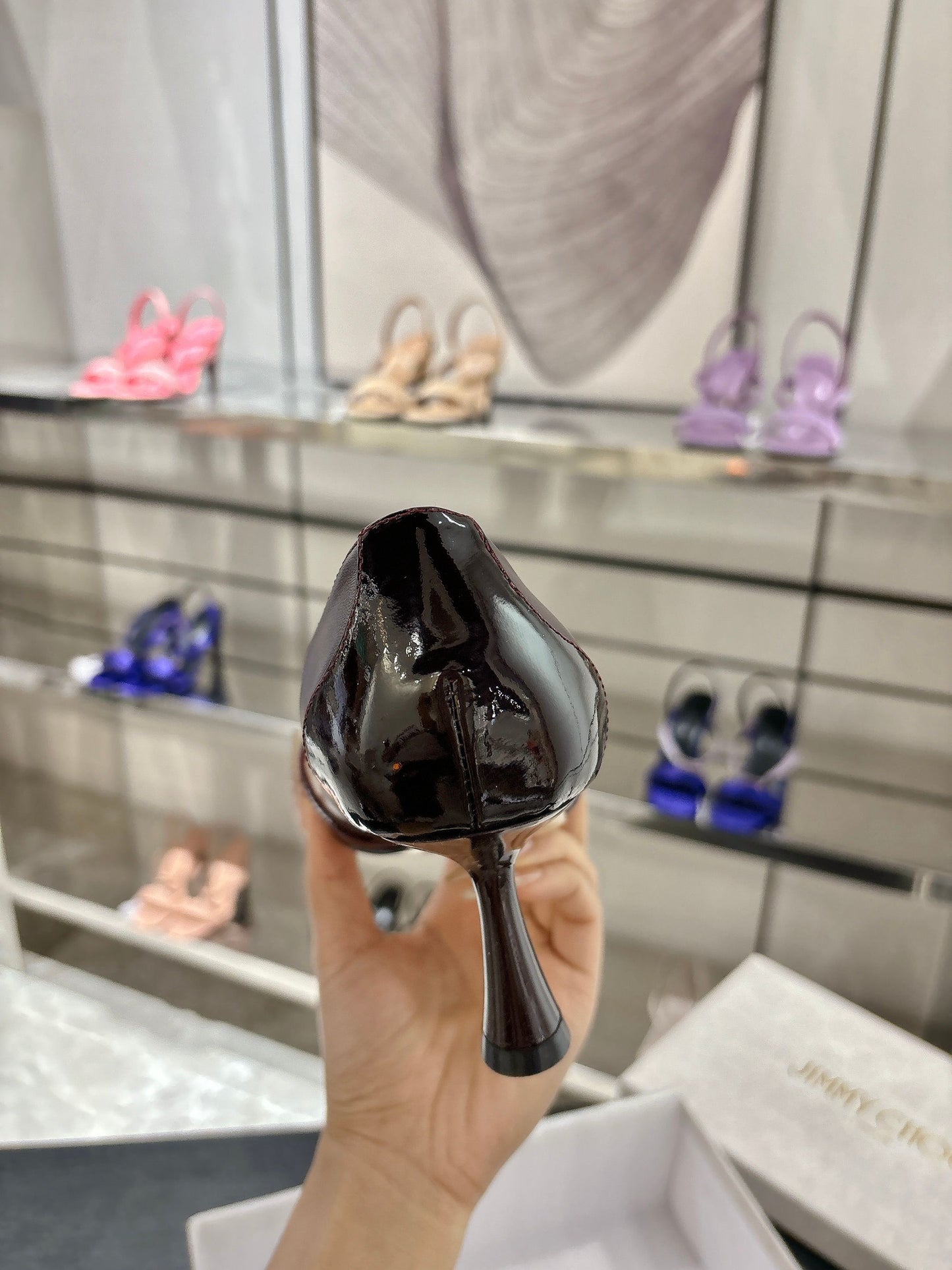 Jimmy Choo Aren Pump 65 Burgundy Cowhide 597664