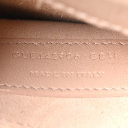 Calfskin Crocodile Embossed Medium Monogram Sunset Rose Antic