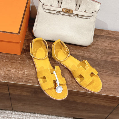 HM Santorini Sandals Yellow Cowhide 312580