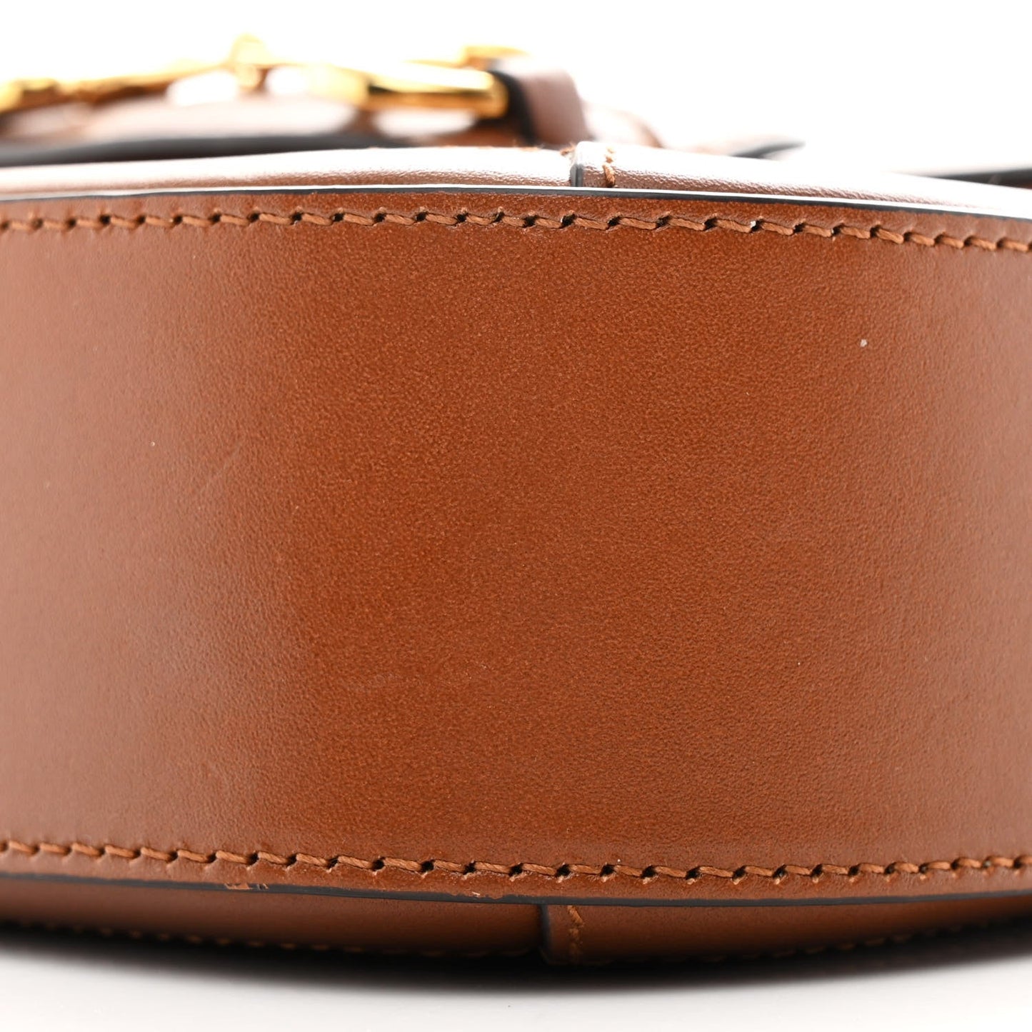 New Canvas Charisma Calfskin Crystal GG Monogram Mini Horsebit 1955 Shoulder Bag Camel Ebony