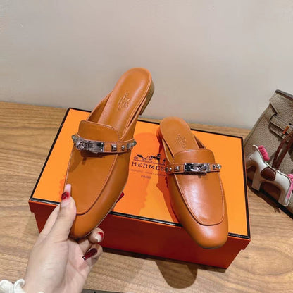 HM OZ Mule 25 Brown Calfskin