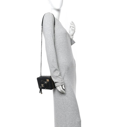 Lambskin Quilted Coco Click Bag Black