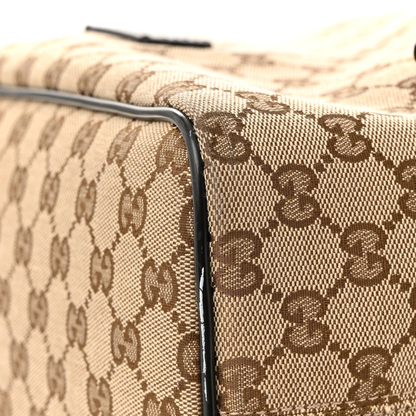 Monogram Dollar Calfskin O Drawstring Backpack Beige Ebony Testa di Moro Dark Chocolate
