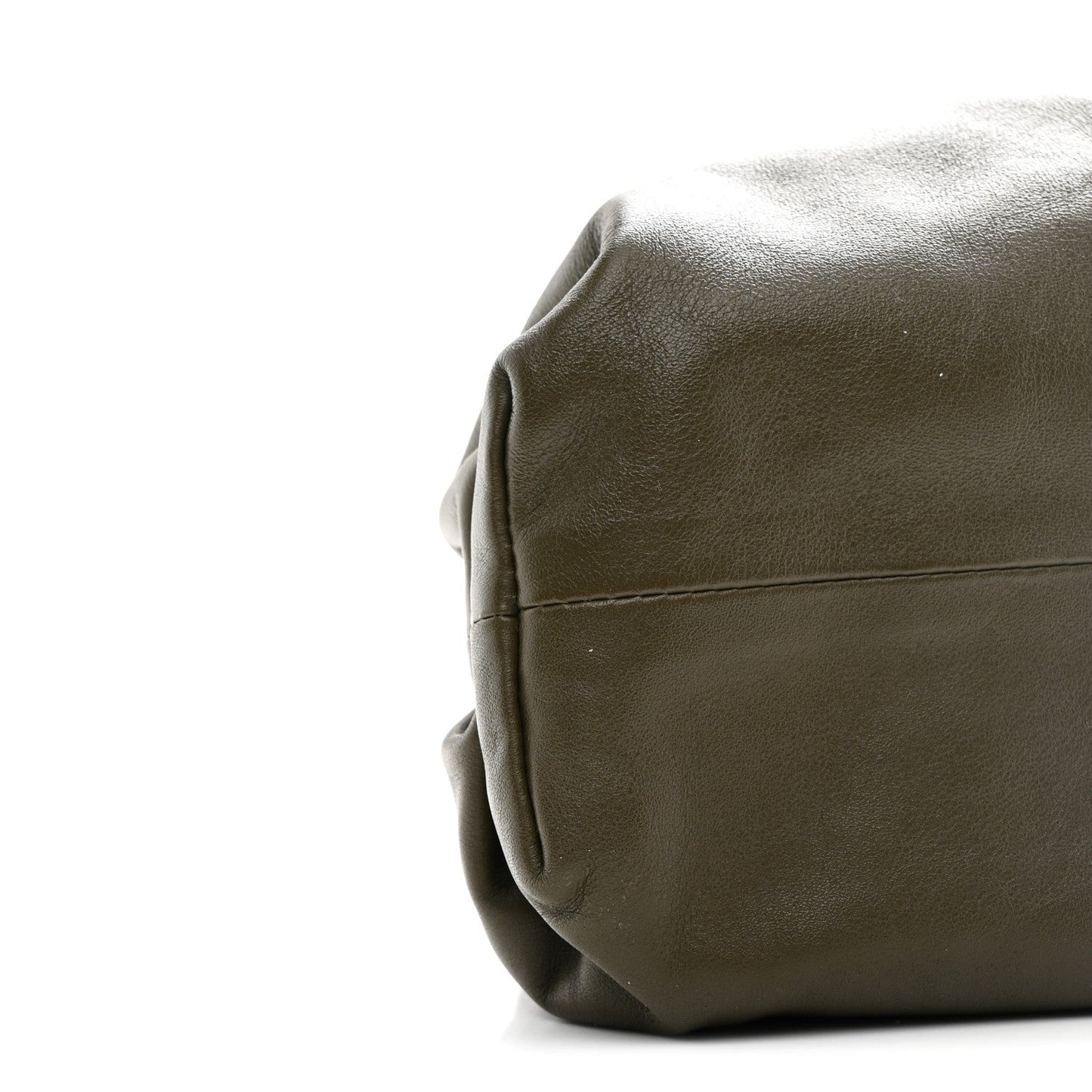 Smooth Butter Calf The Pouch Oversized Clutch Kaki Fondent