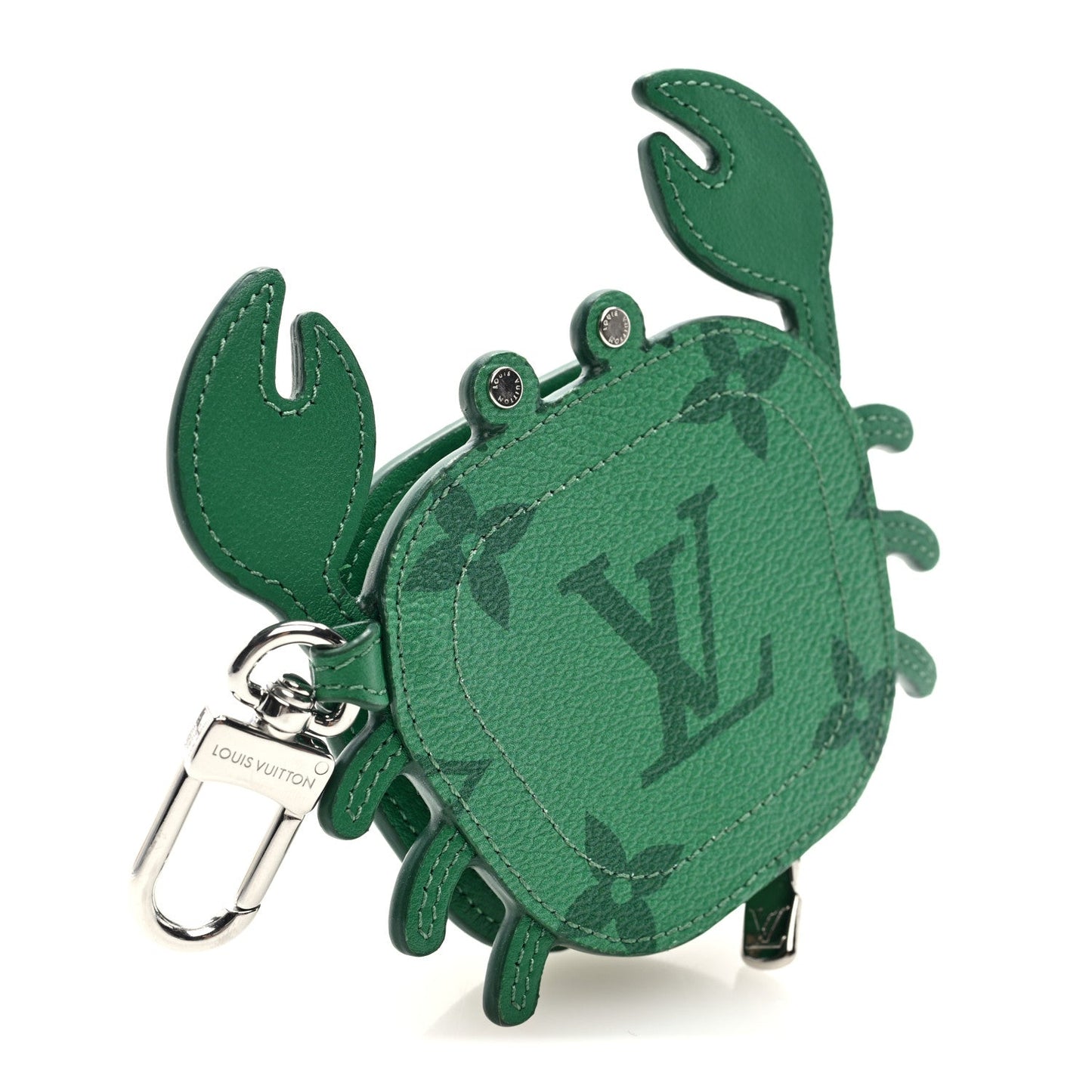 Monogram Crab Bag Charm Green