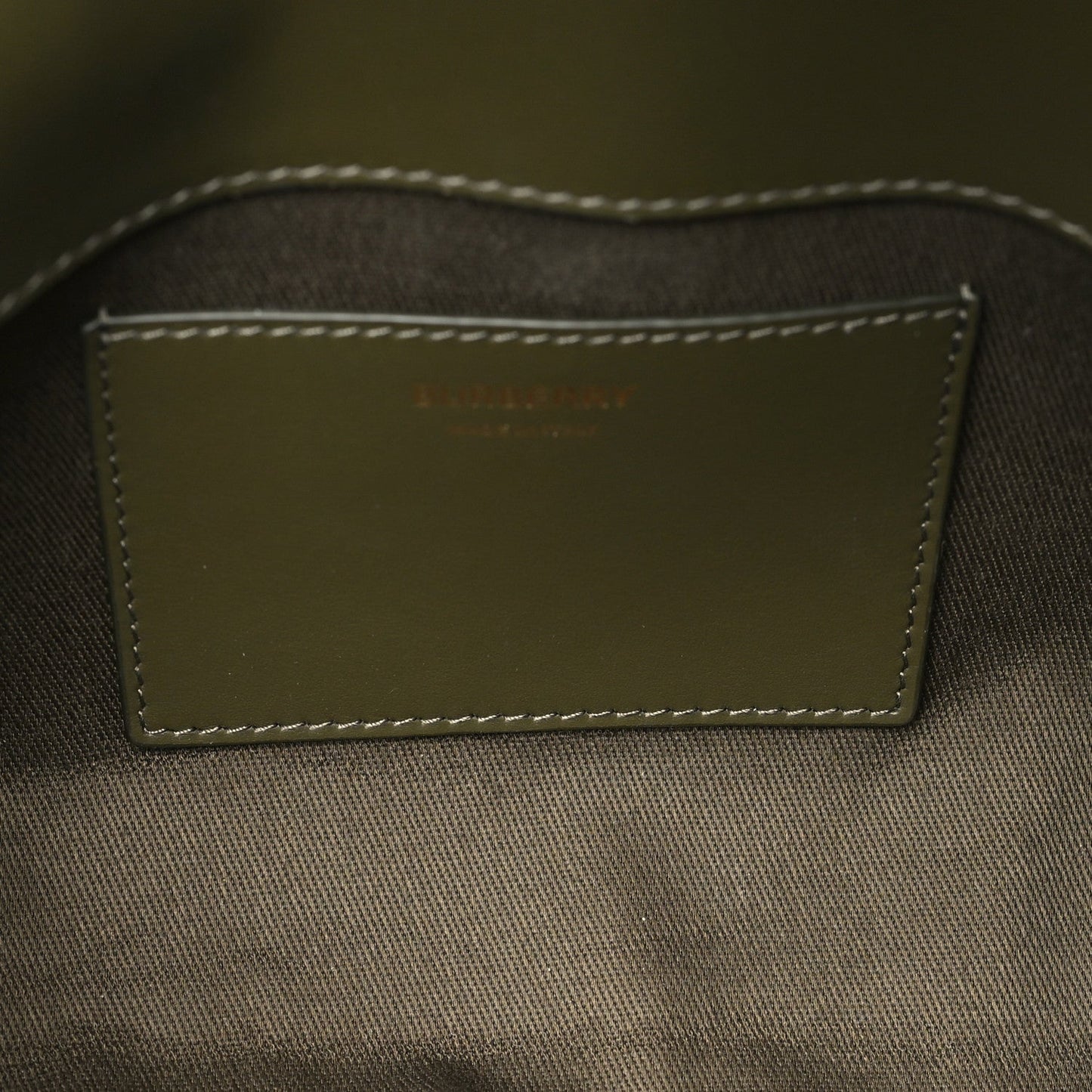 Coated Canvas Calfskin Vintage Check Note Top Handle Shoulder Bag Olive Green