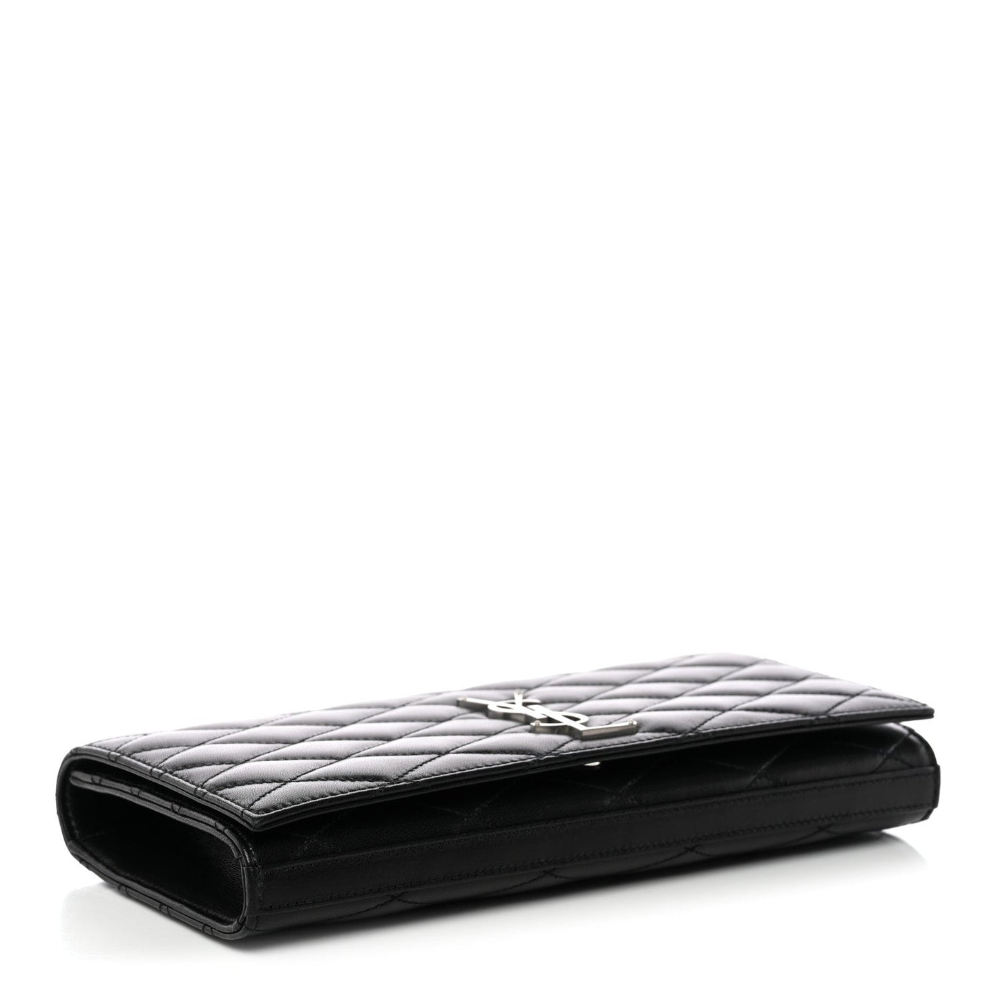 Lambskin Quilted Kate Clutch Black