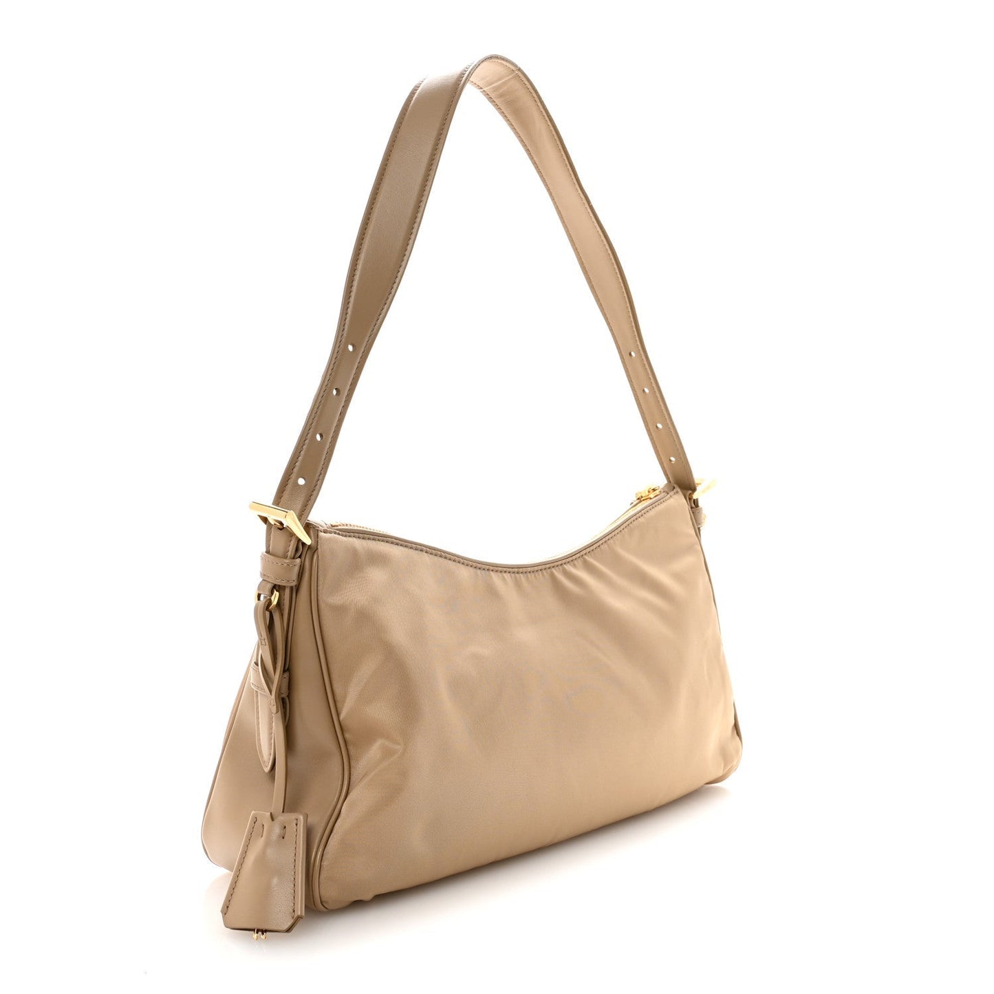 Re-Nylon Vitello Large Aimee Shoulder Bag Cammello