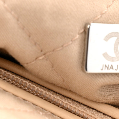 Shiny Calfskin Quilted Small Rainbow Chanel 22 White
