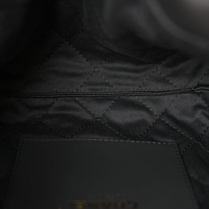 Shiny Calfskin Quilted Mini Chanel 22 Dark Grey