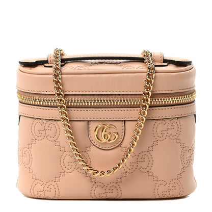 Calfskin GG Matelasse Mini Top Handle Bag Light Pink