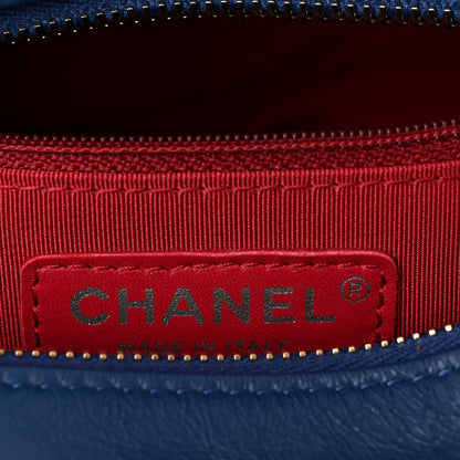 Patent Goatskin Quilted Medium Gabrielle Hobo Blue