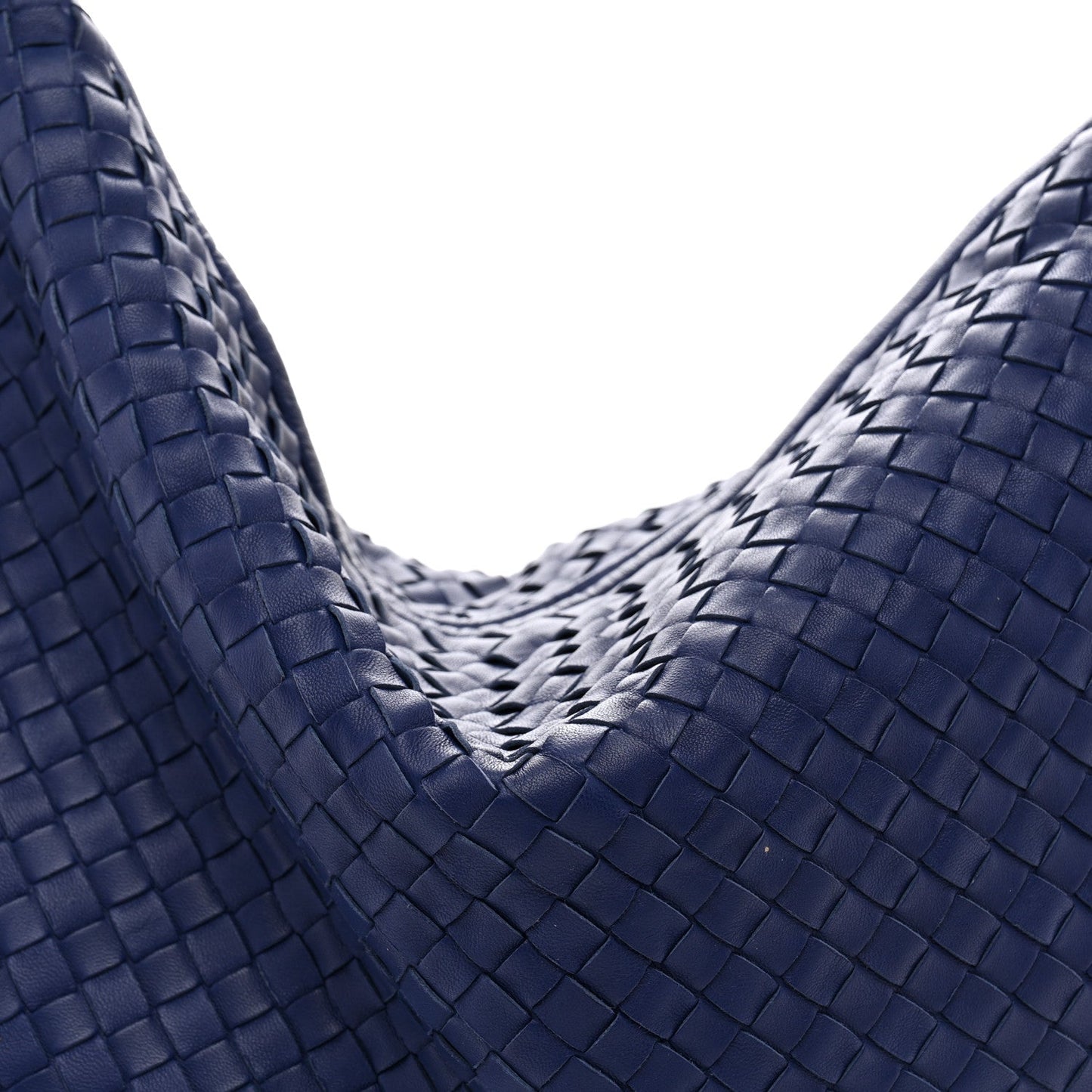 Nappa Intrecciato Maxi Veneta Hobo Baltic Blue