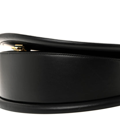 Calfskin Aura Shoulder Bag Black