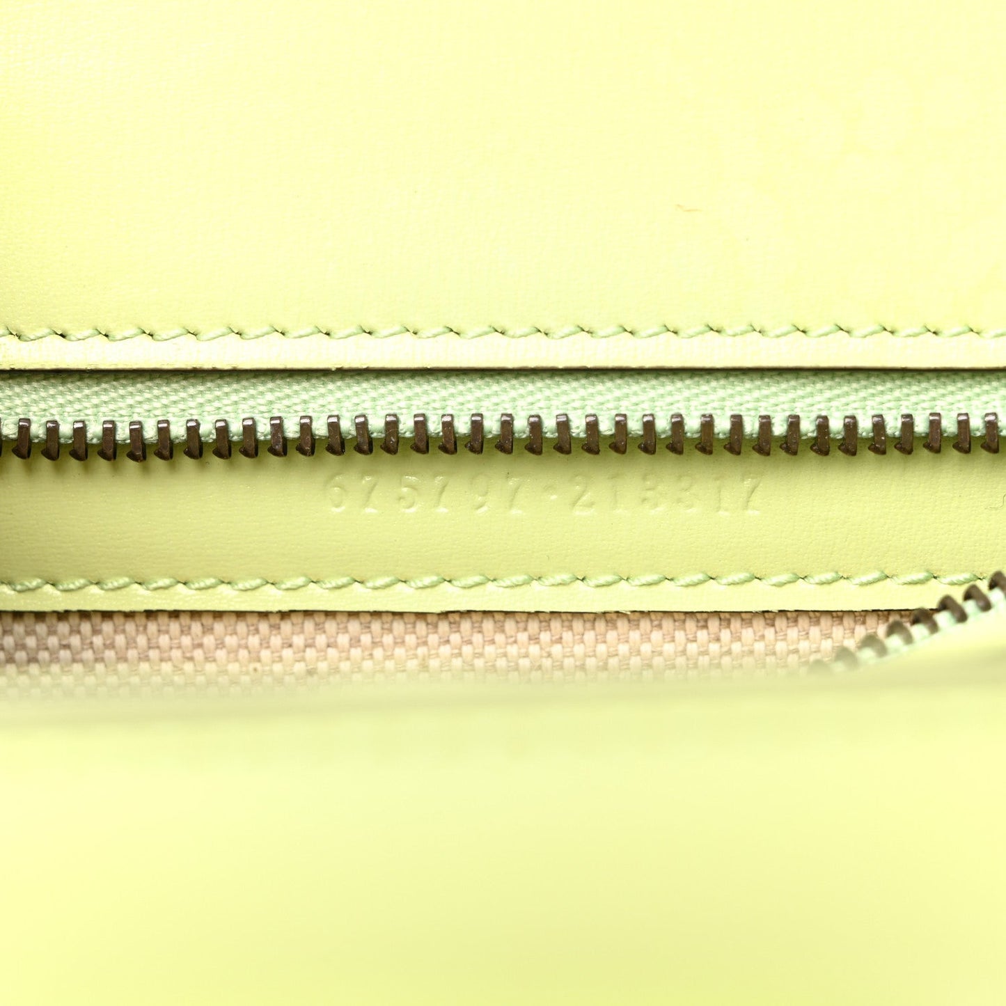 Boarded Dyana Lux Calfskin Web Small Bamboo 1947 Top Handle Bag Light Green