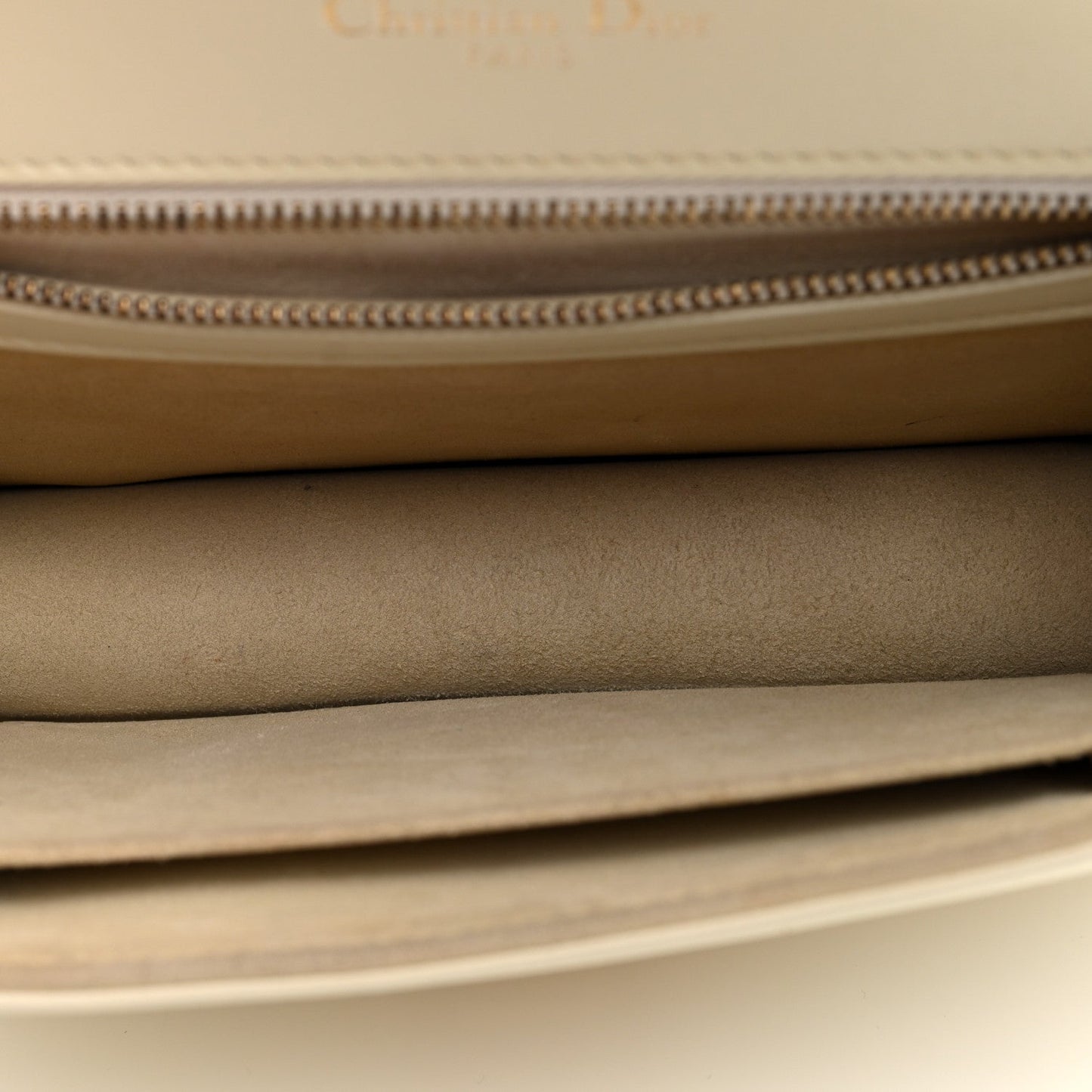 Lambskin Studded Small Diorama Flap Bag Latte