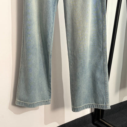 Chanel 2026 Jeans with Pearl Logo Blue Cotton 150099