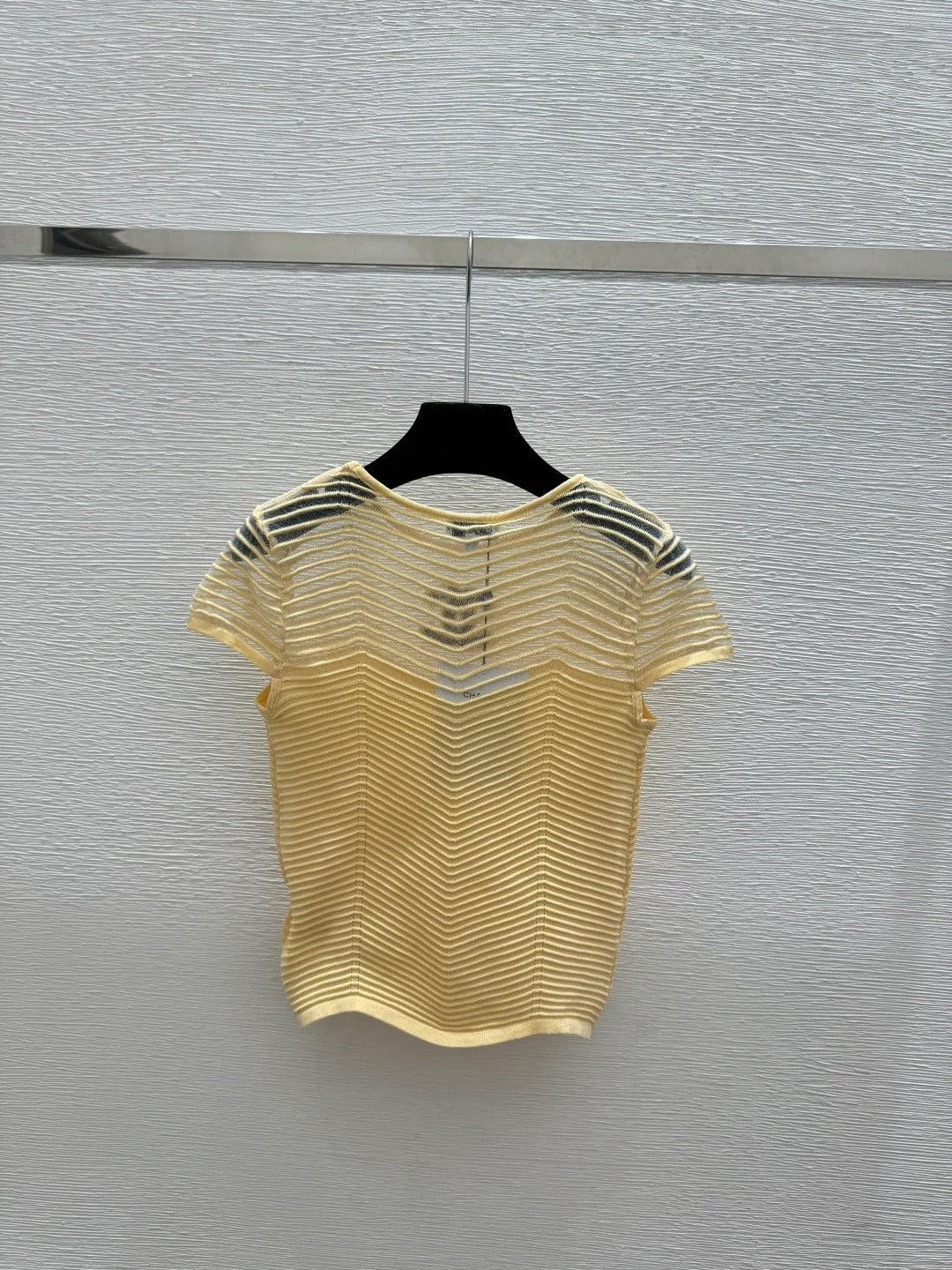 Chanel 2026 Hollow-Out Crew Neck Knitted Short-Sleeve Viscose Polyester 170694