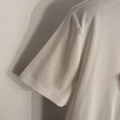 Chanel 2026 Logo Bow Short-sleeved T-shirt White Cotton 150111