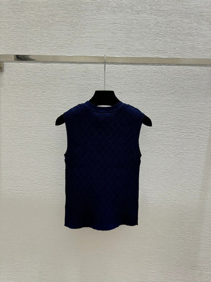 Chanel 2026 Round Neck Knitted Vest Viscose Polyamide 170631