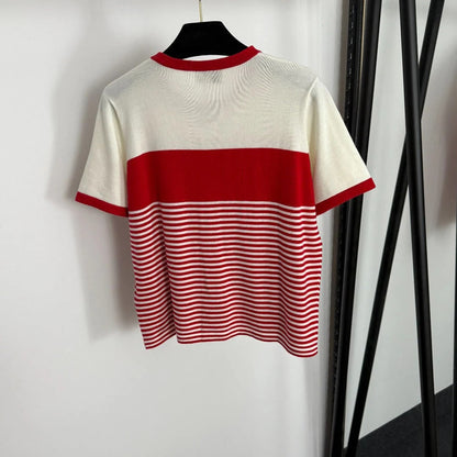 MIUMIU SHORT-SLEEVE KNIT TOP STYLE 360