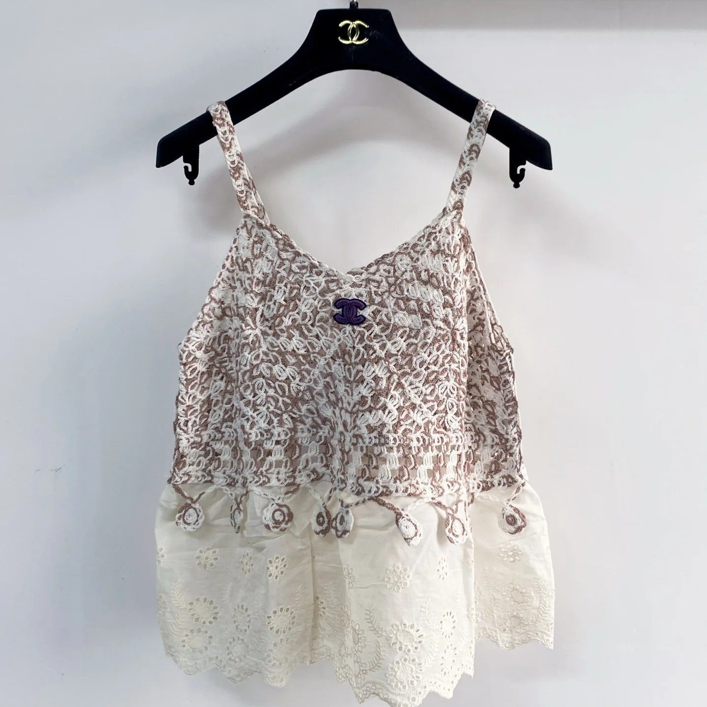 Chanel 2026 Camisole Brown Blue Red Wool Cashmere