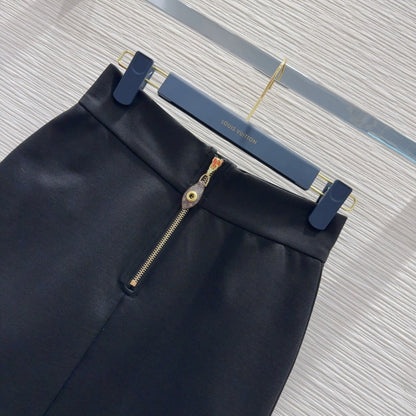 LV 25 Short Skirt Black Polyester