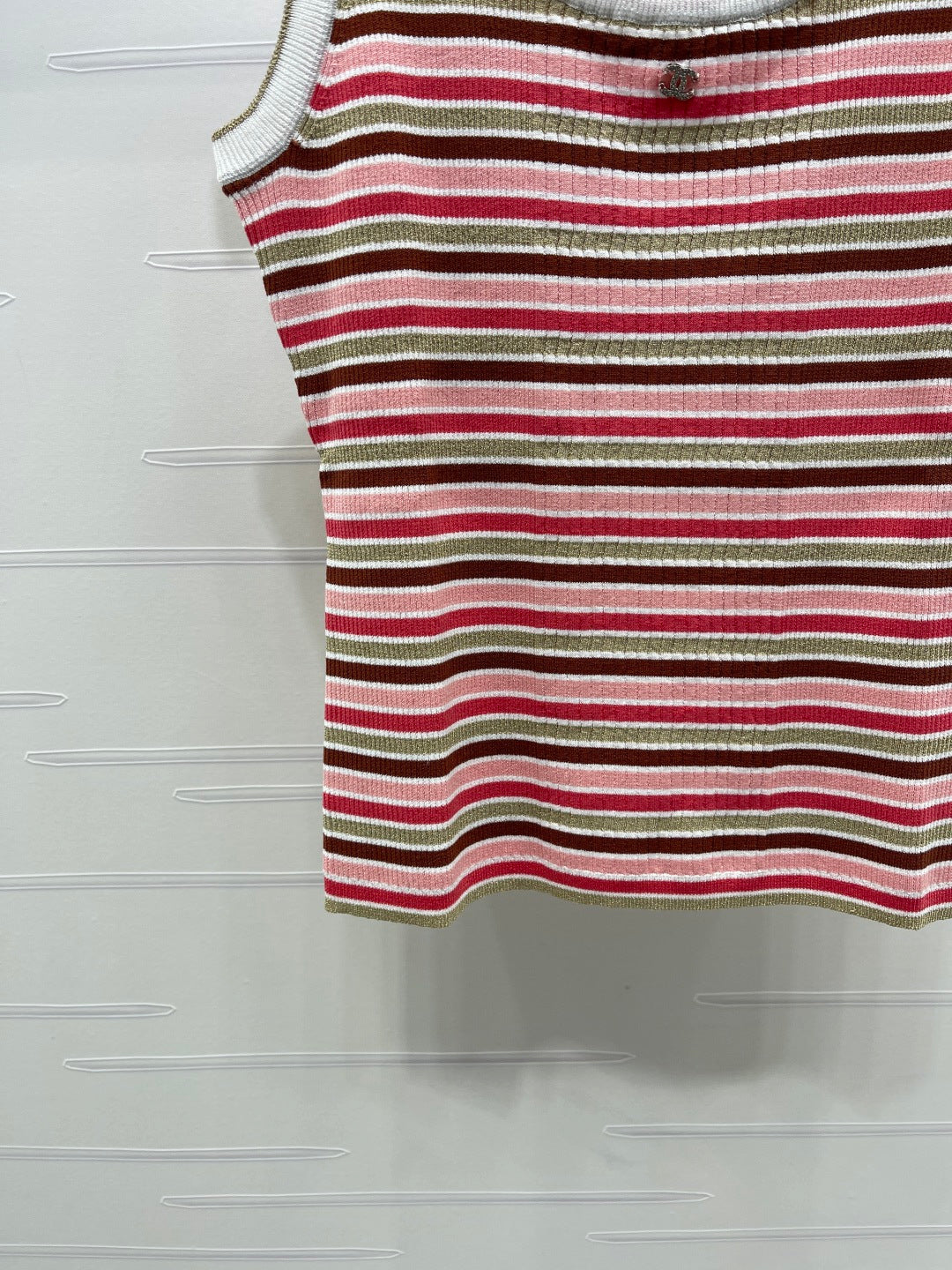 CC Sleeveless Striped Top Multicolor Tencel 351049