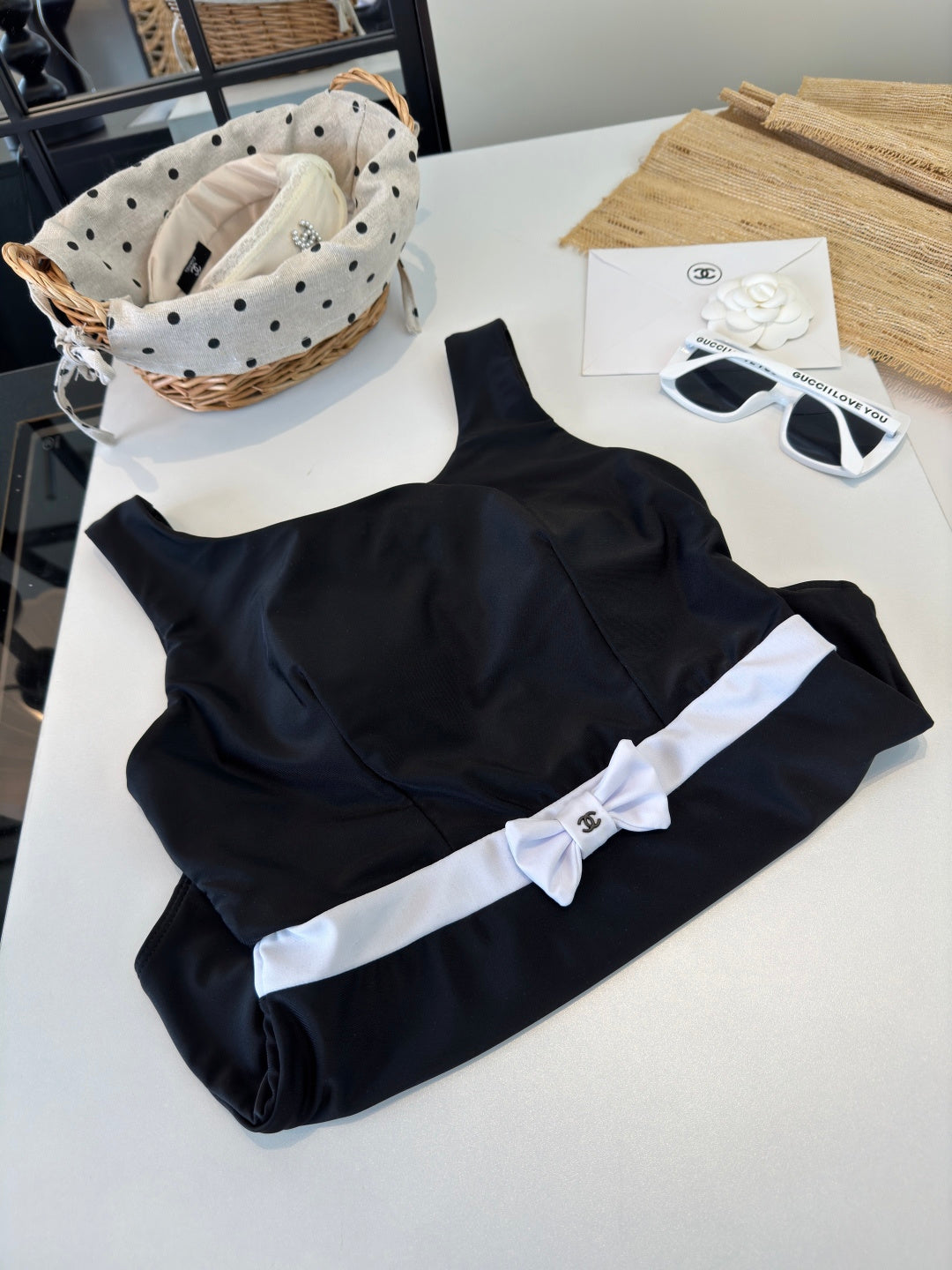 Chanel Bikini Black Cotton 185834