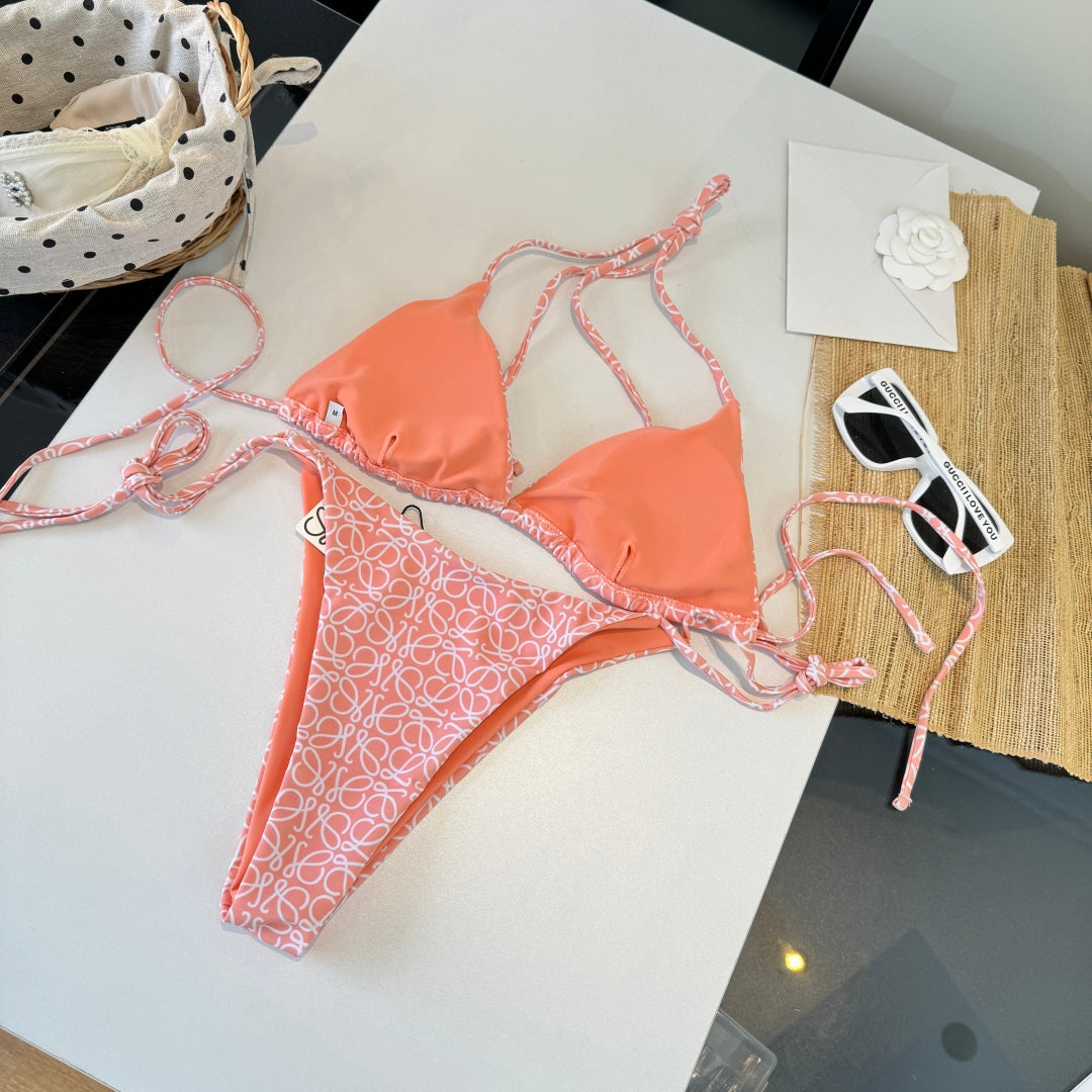 Loewe Bikini Monogram Pink Cotton 185845