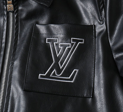 LV SHIRT JACKET IN BLACK SMOOTH LAMBSKIN 238977