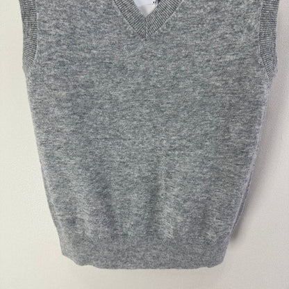 CC V-neck Vest Grey Wool 346001