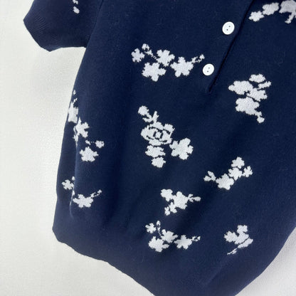 CC Polo Navy Blue & White Wool 346020