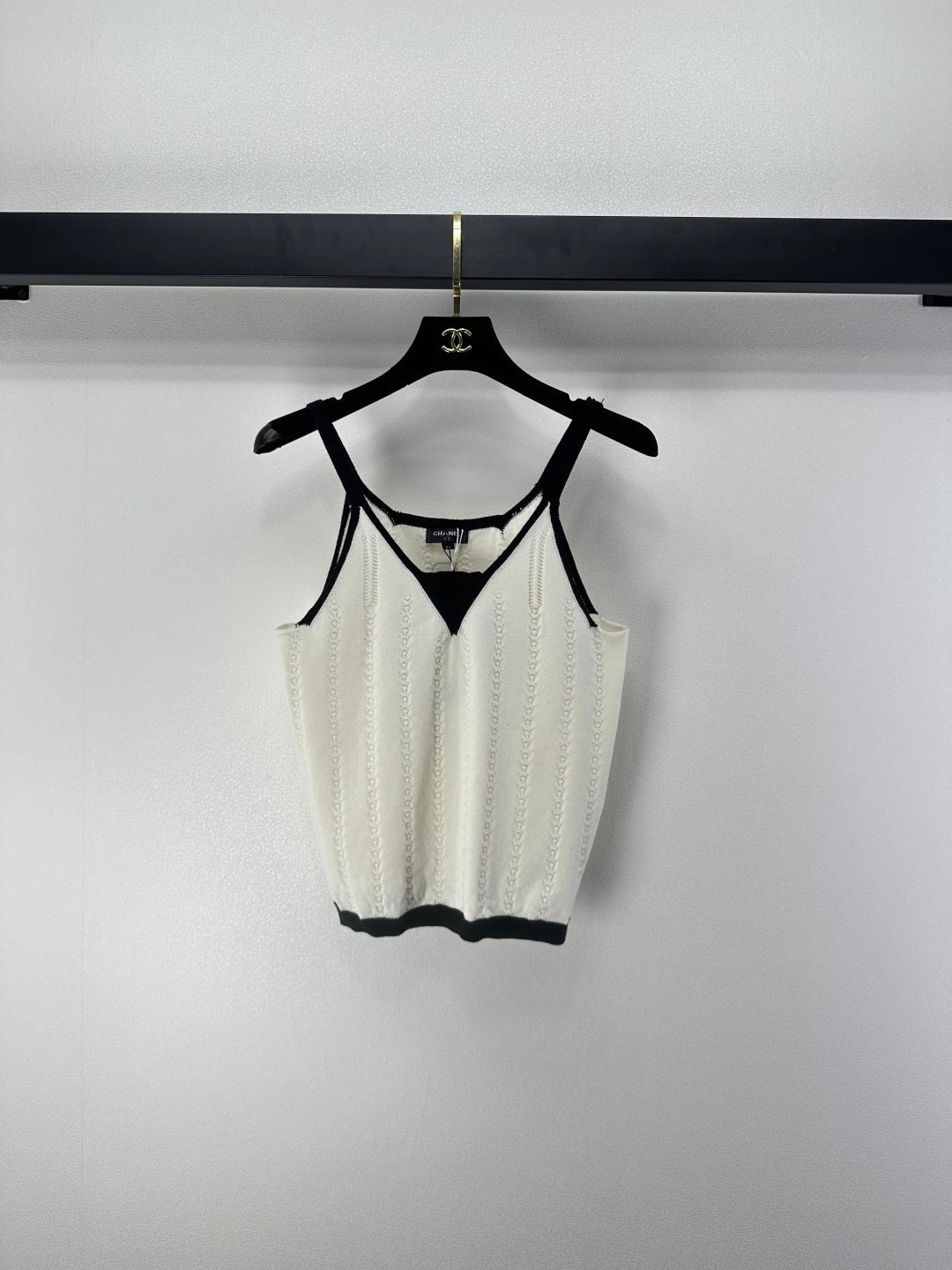 CC 26S Knit Cami Tank Top White Cotton 348994