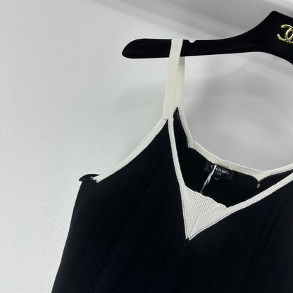 CC 26S Knit Cami Tank Top Black Cotton 348995