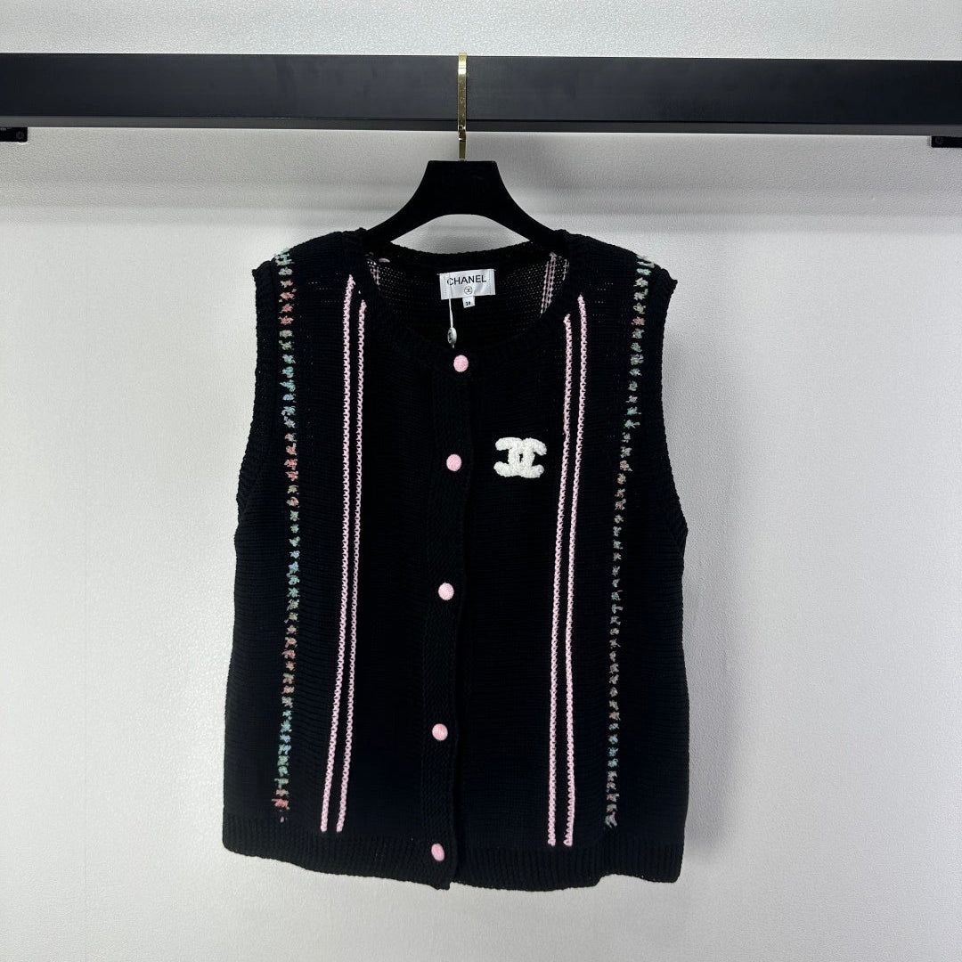 CC 26C Knitted Vest Black 349046