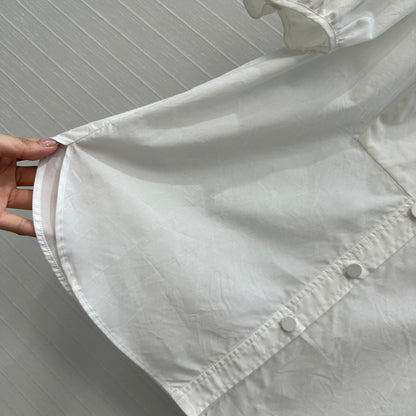 LV Loui's Latest French Elegant Palace Shirt White Cotton