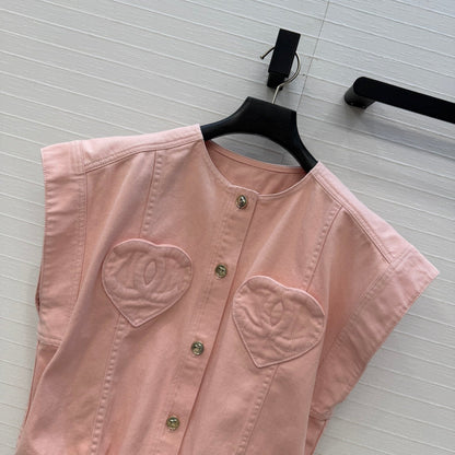 CC 26s Vest Jacket Pink Denim 360885