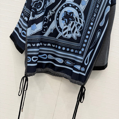 HM "Candy Libris" Long-Sleeve Dark Blue Cotton Tencel