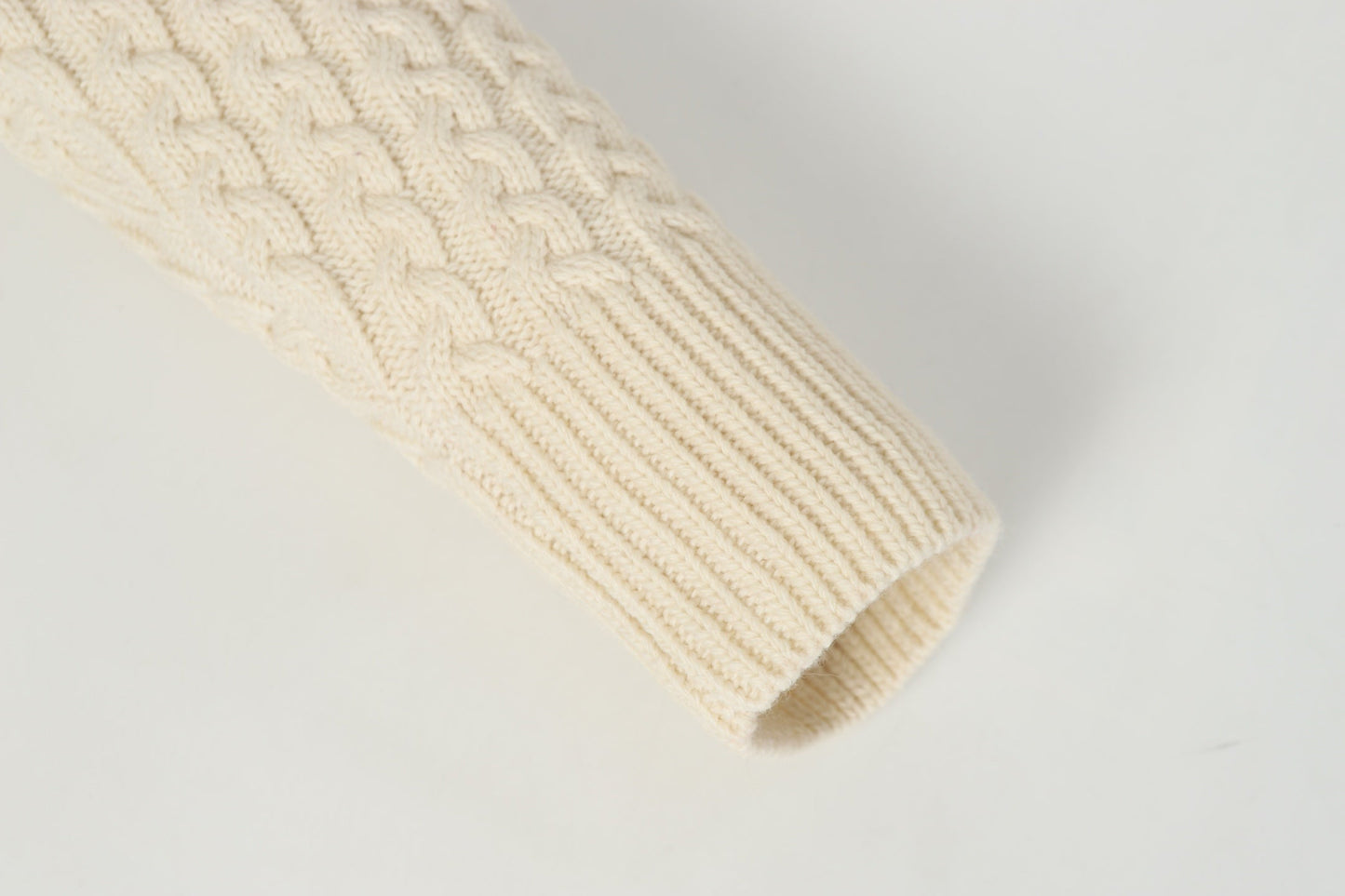 Loewe 2025 Anagram Cable-knit Sweater Cream Wool 315680