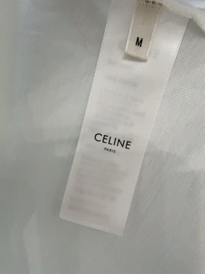 Celine Triomphe Embroidery T-shirt Cotton 351310