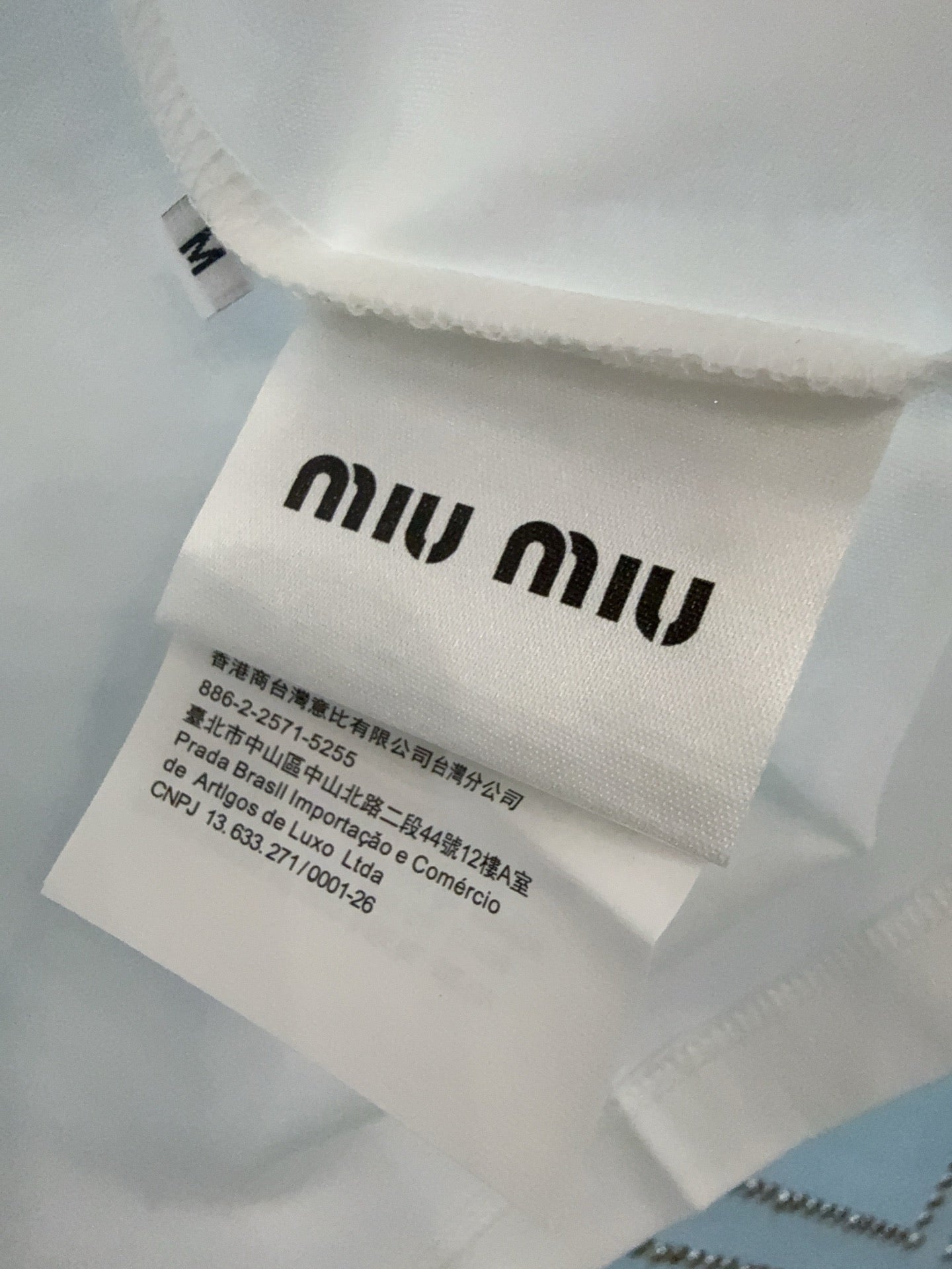 Miu SS26 Rhinestone T-Shirt Cotton 351328