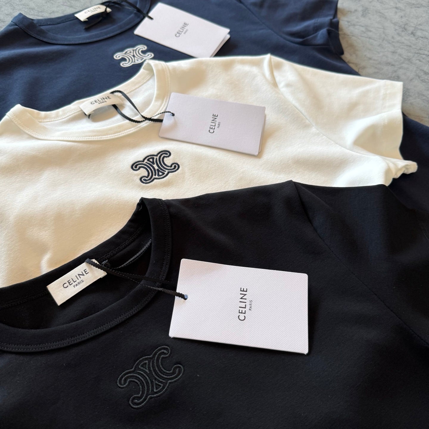 Celine SS26 Slim Fit Embroidered T-Shirt Cotton 350450