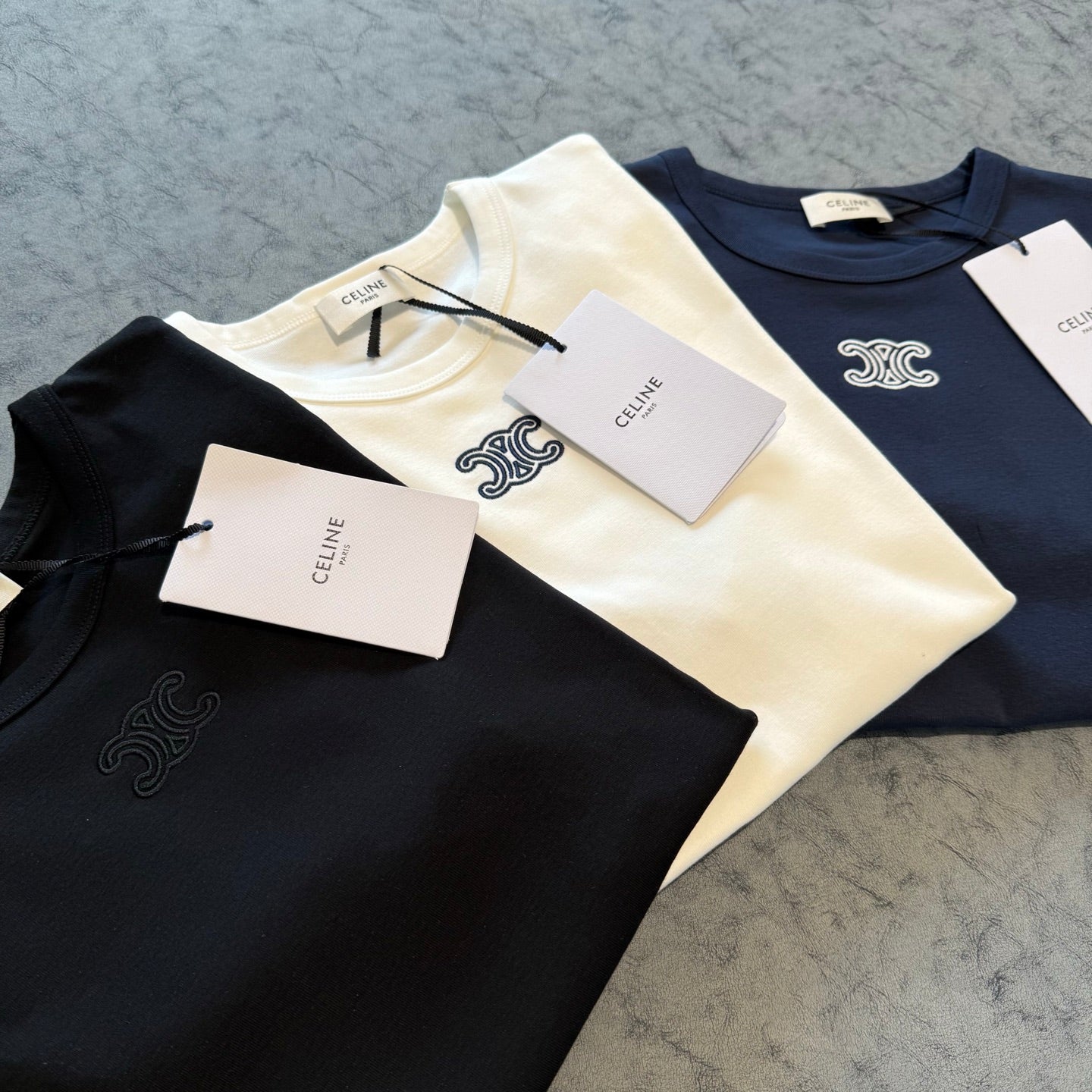 Celine SS26 Slim Fit Embroidered T-Shirt Cotton 350450