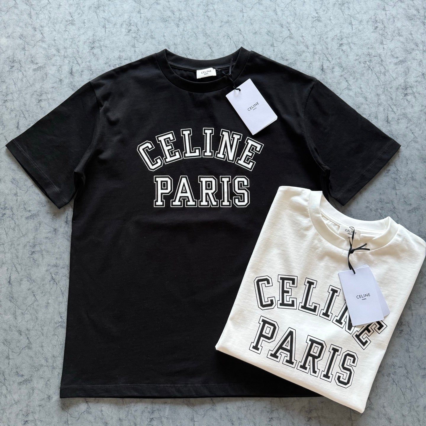 Celine SS26 Letter Print Short-Sleeve Tee Cotton 350456
