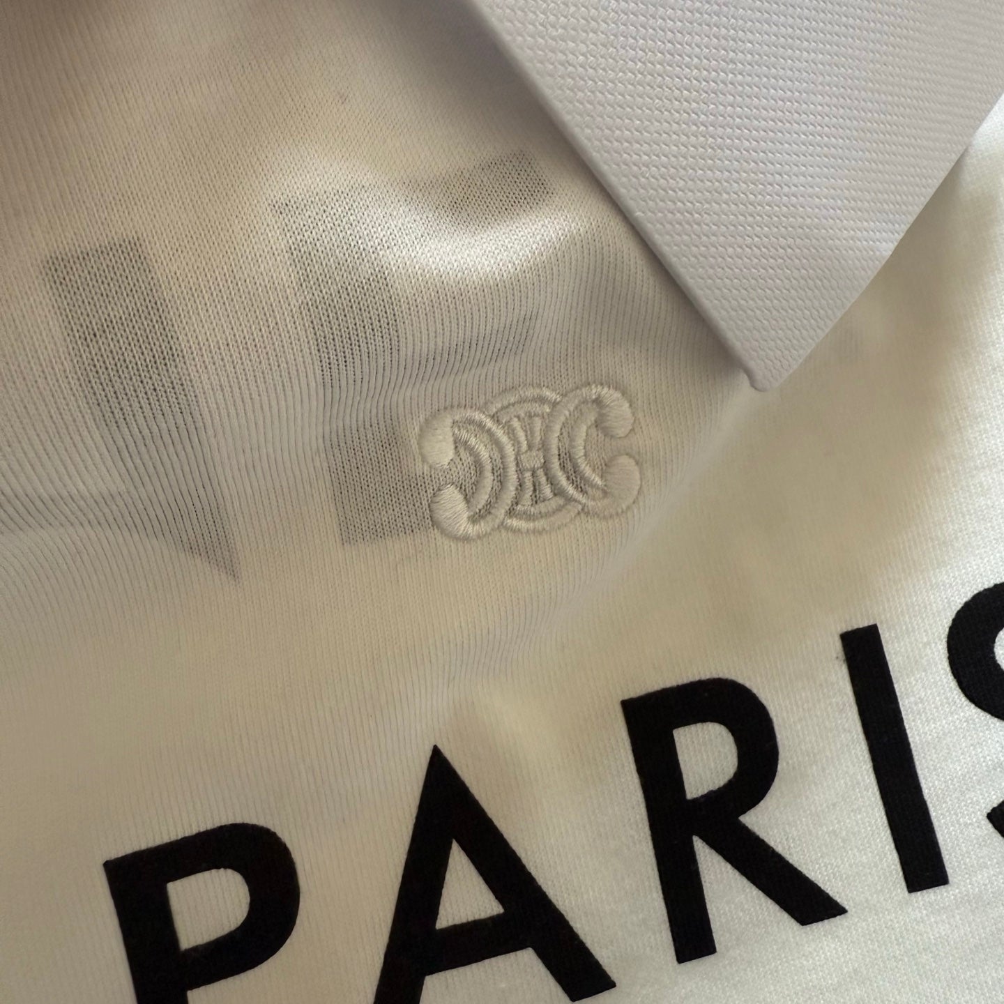 Celine SS26 Double Layered T-Shirt White Cotton 350462
