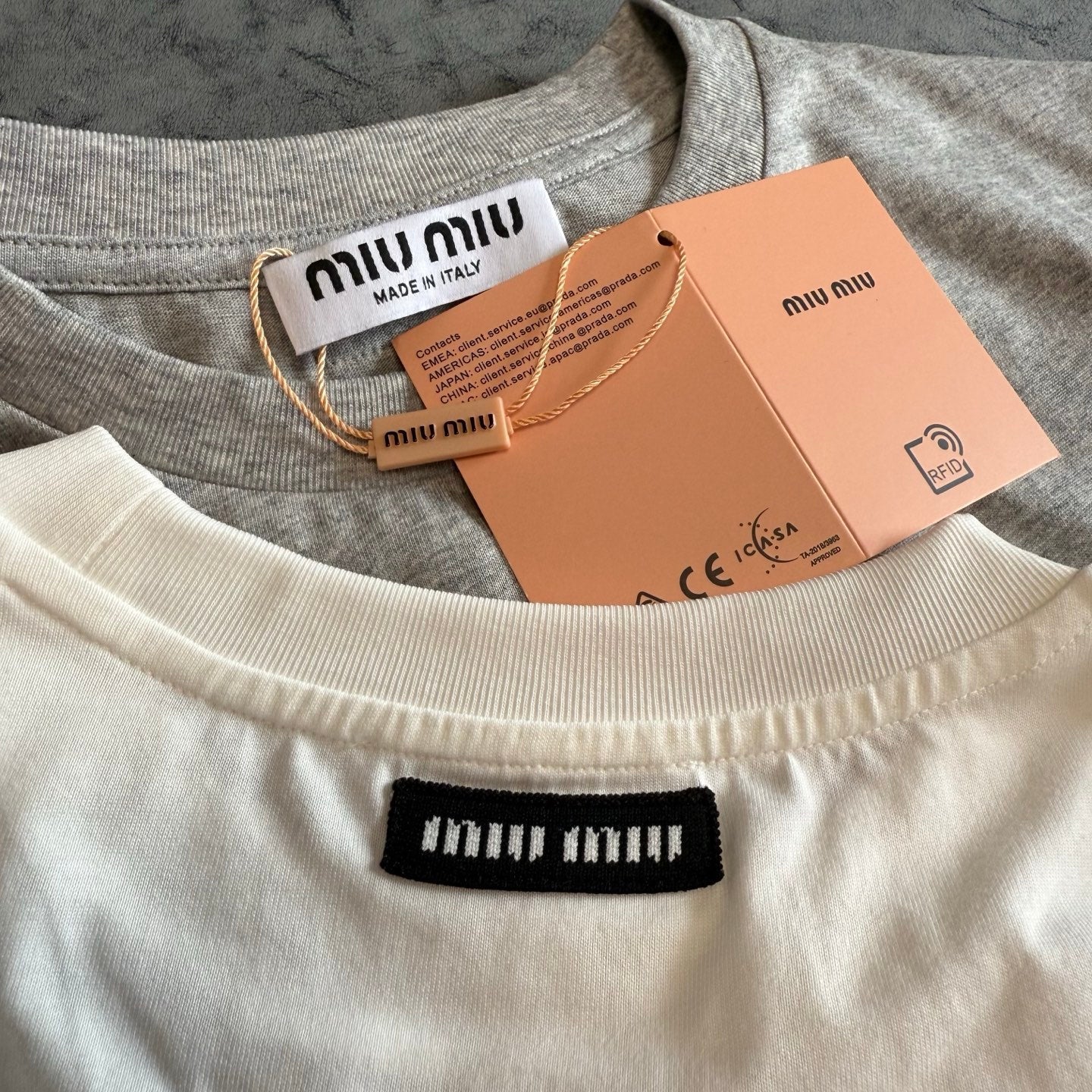 Miu SS26 Embroidered Short-Sleeve Tee Cotton 350483